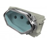 Módulo Tomada 20a   - Novara Celeste Cromado